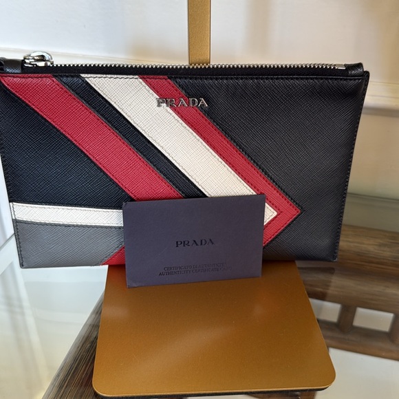 PRADA Saffiano Leather Wristlet Authentic - Picture 3 of 14